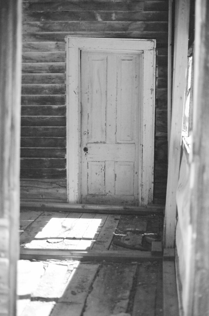 mountain cabin door