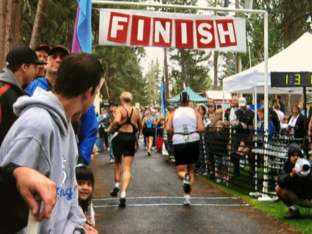 the finish line of a foot race