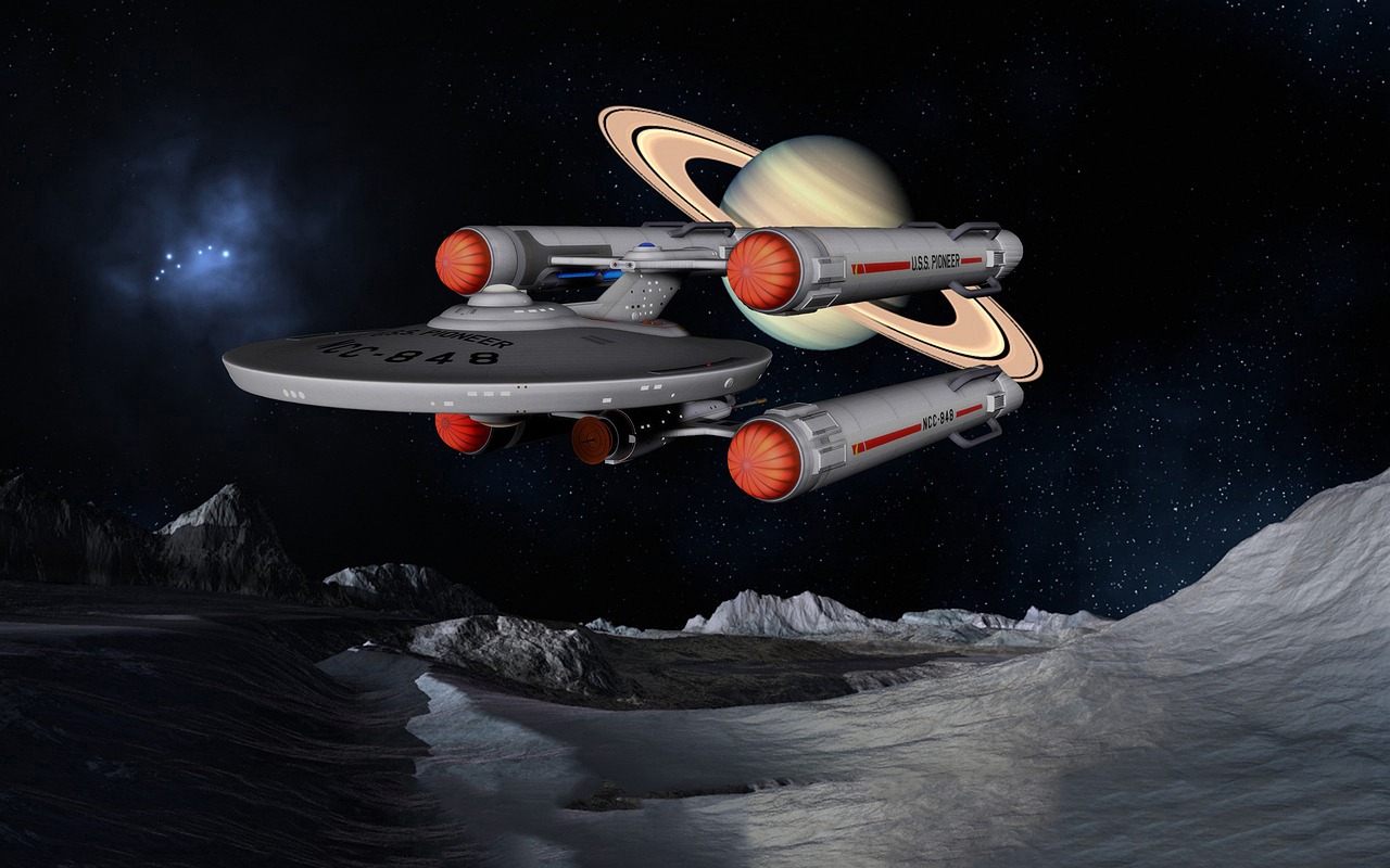 This is a picture of the star ship enterprise