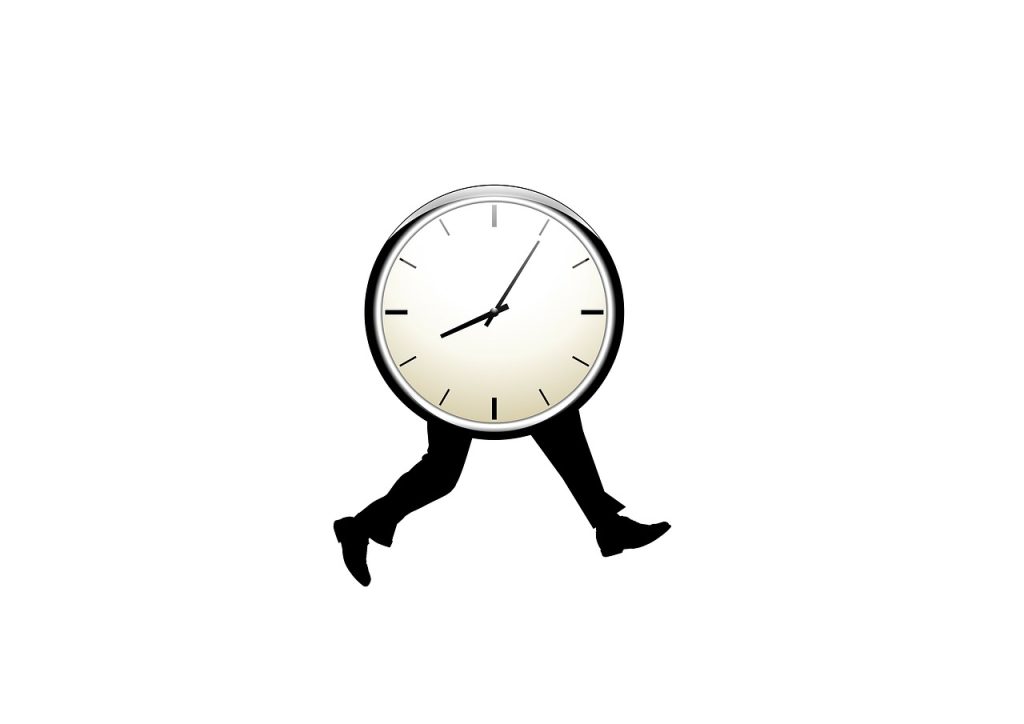 time, clock, legs